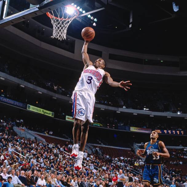 Nel 1997 contro i Detroit Pistons (Nba/Getty Images)